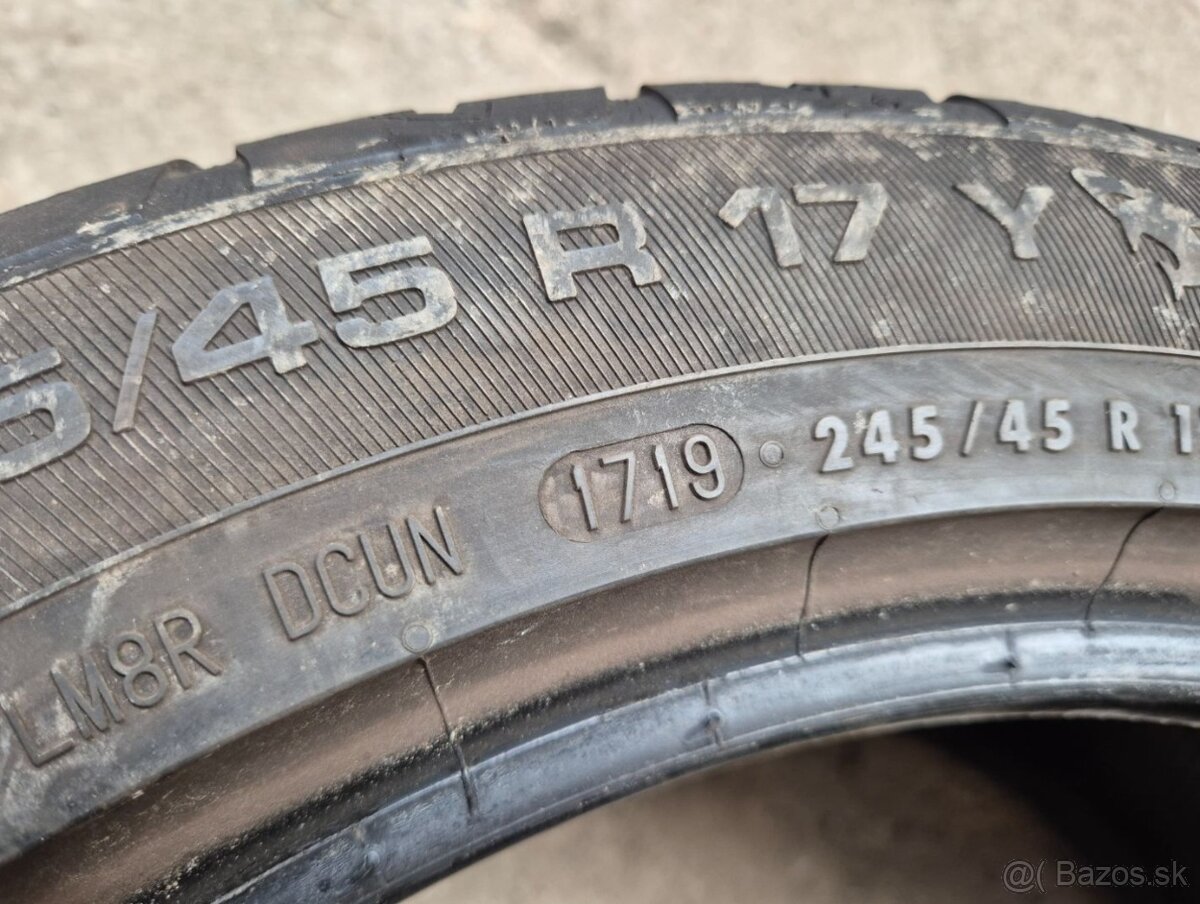 245/45 r17 letné 4 ks UNIROYAL dezén 8-7,5 mm - 9