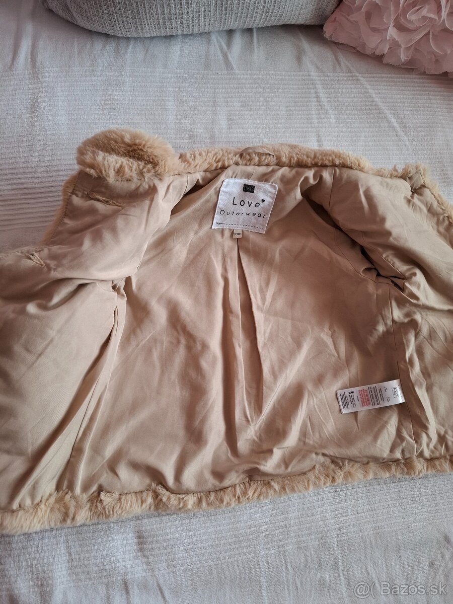 Kožušinkový kabátik F&F 12-18 mes - 9