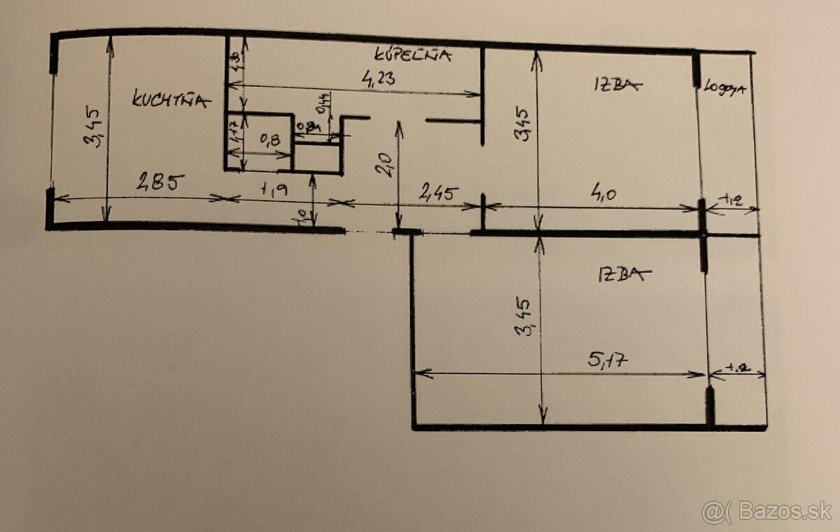 Dvojizbový byt v centre mesta Malacky, dočasne rezervované - 9