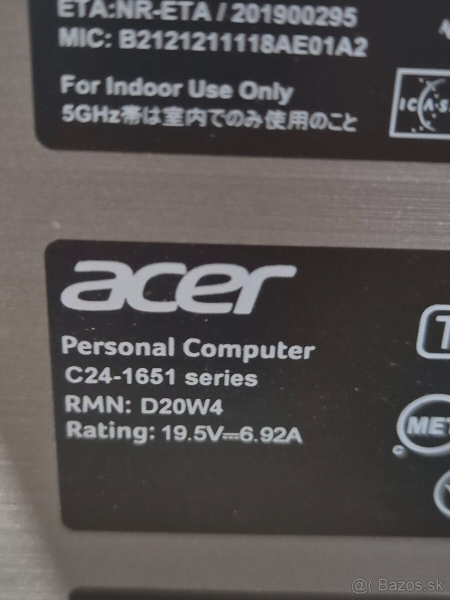 PC all in-one touch screen Acer Aspire C24 - 9