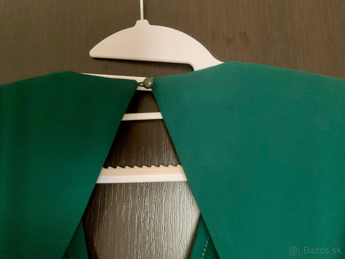 Tmavozelené spoločenské šaty - 9