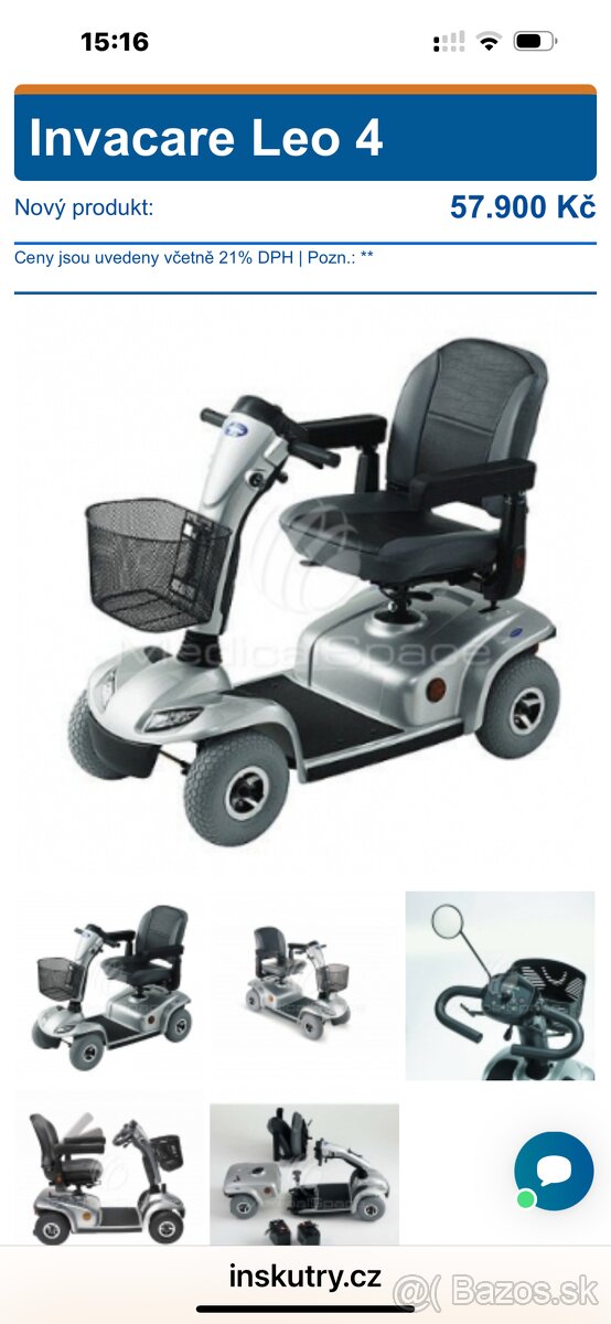 Predam elektricky Vozik Invalidny.Čtyřkolový elektrický skú - 9