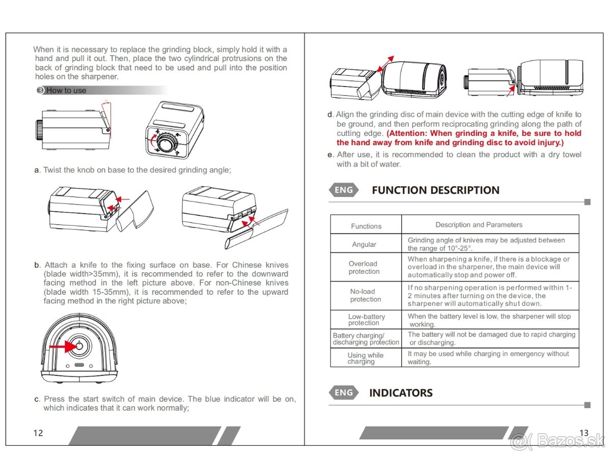 aku rotačná brúska nožov - 9