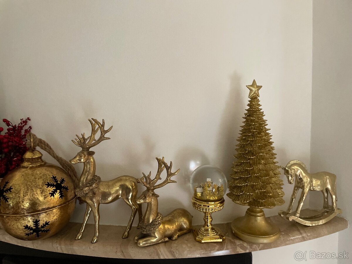 vianoce -xxl luxusný zlaty stromcek 42cm - 9