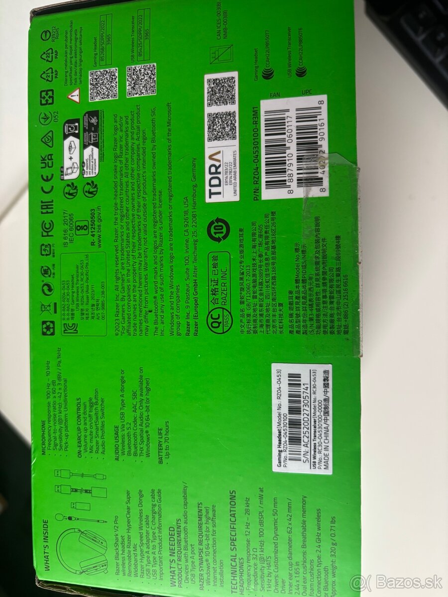 Nové Razer Blackshark v2 Pro 2023 USB-C, Black - 9