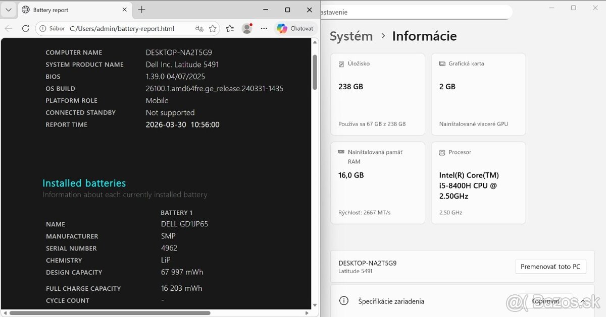 Dell Latitude 5491 – i5 / 16GB / 256GB / MX130 - 9
