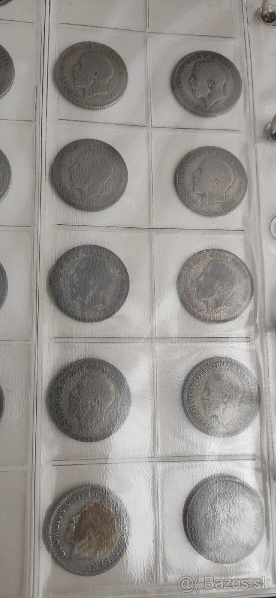 Predám strieborné mince Juraj Vl - GEORGIVS VI - 9