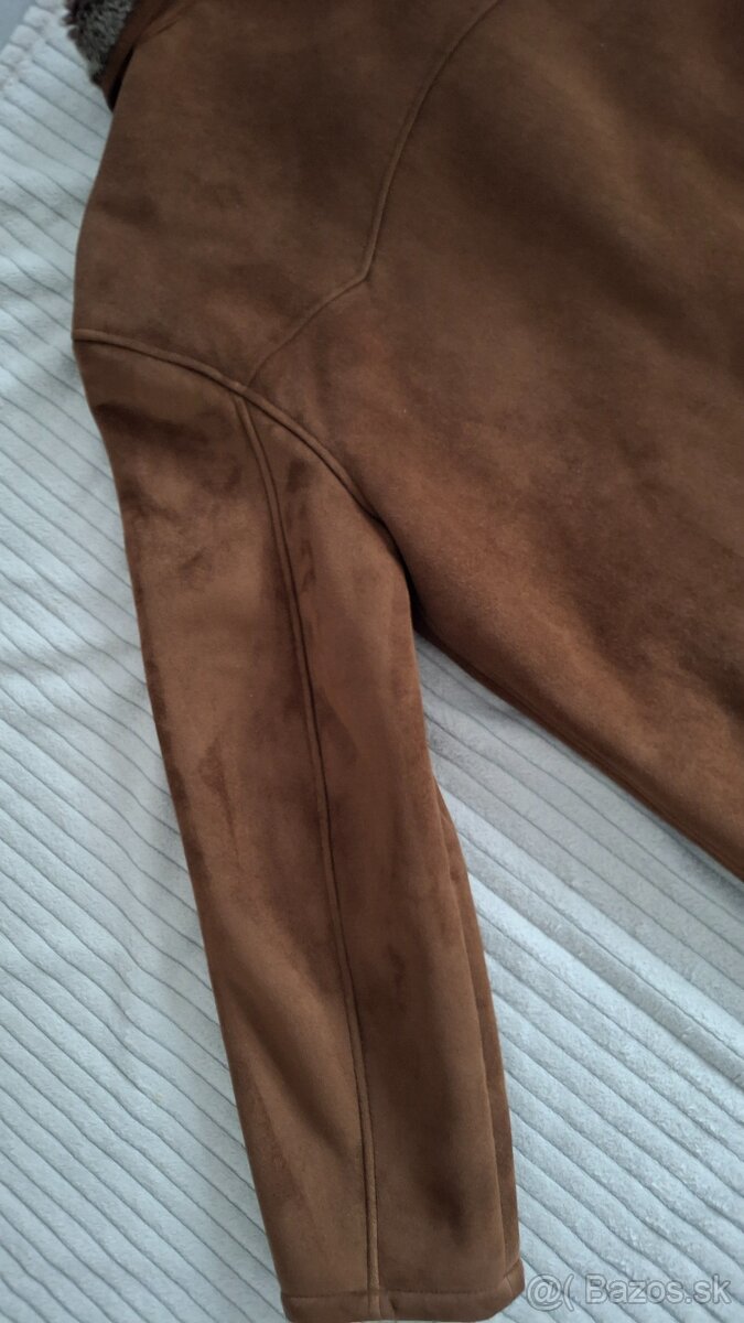 Pánsky kožuch zateplený kabát, veľ.L.. - 9