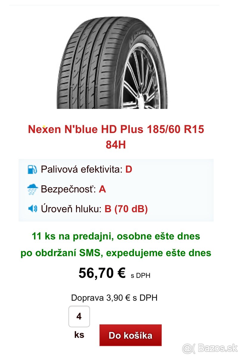 Pneumatiky letné NEXEN 185/60 R 15 - 9