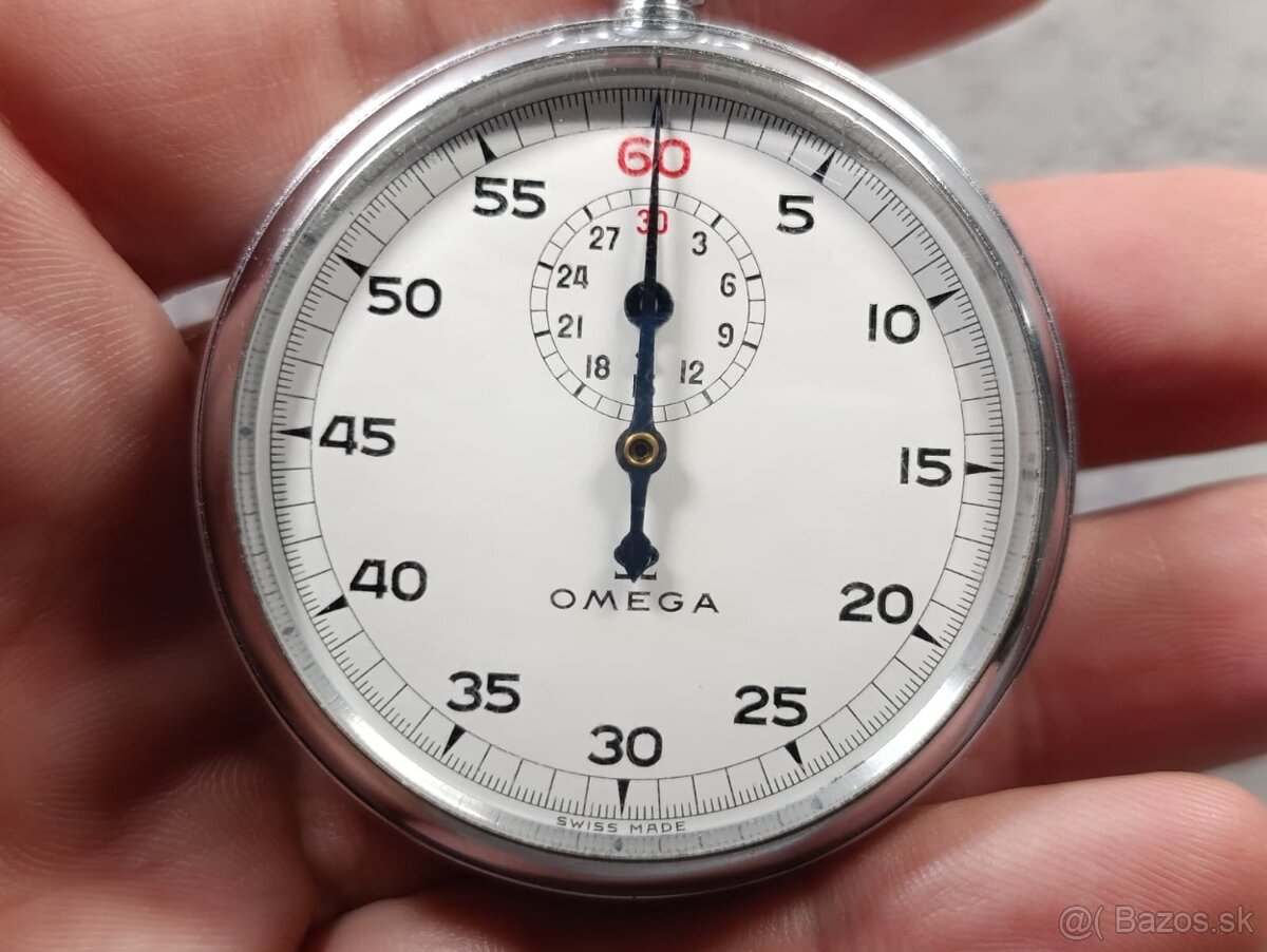 Krásné staré jednotlačítkové švýcarské stopky OMEGA - 9