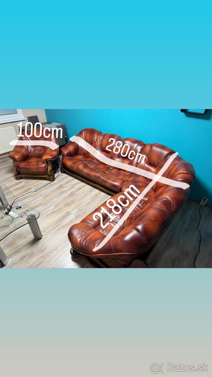 Kožená sedacia súprava - 9