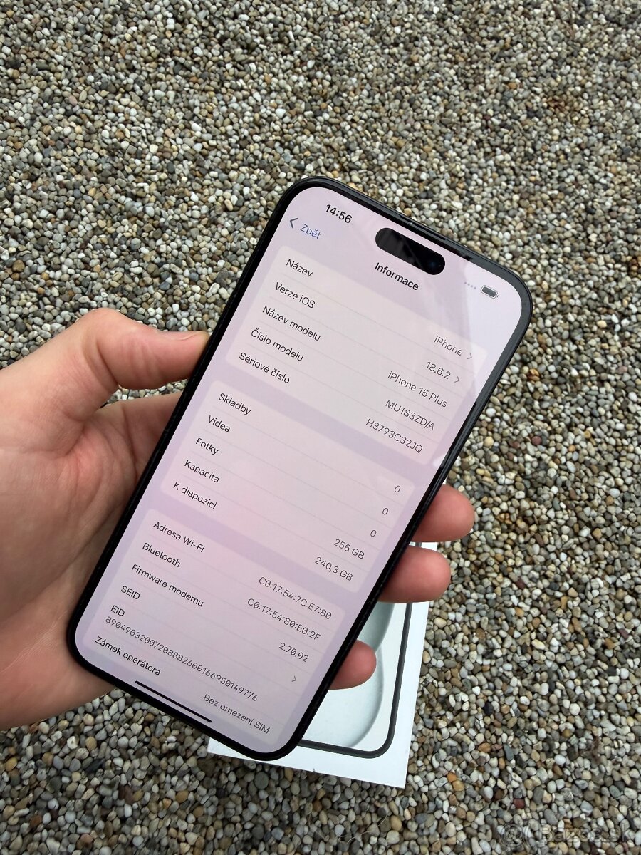 IPhone 15plus 256GB - baterie 99% - 9