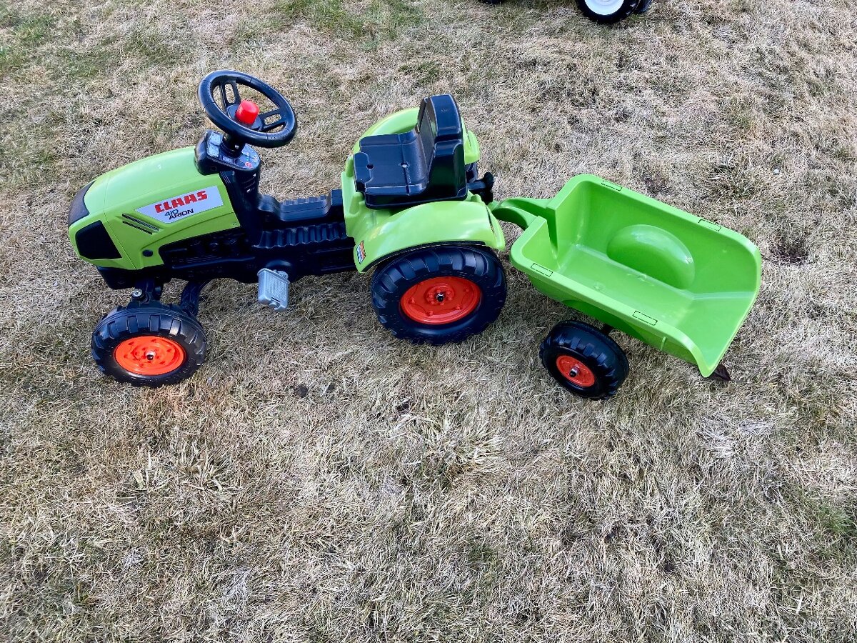 Elektrický traktor s diaľkovým plus traktor na pedále - 9