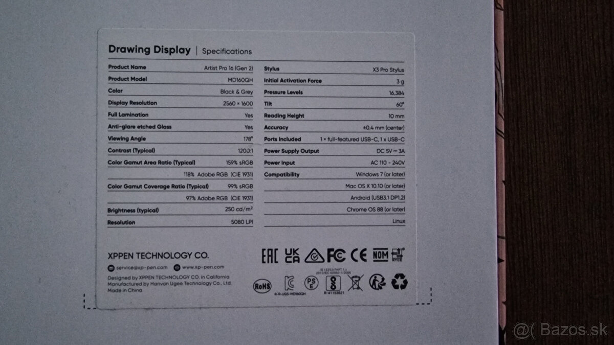 PREDÁM grafický tablet XPpen Artist Pro 16 (Gen 2) - 9