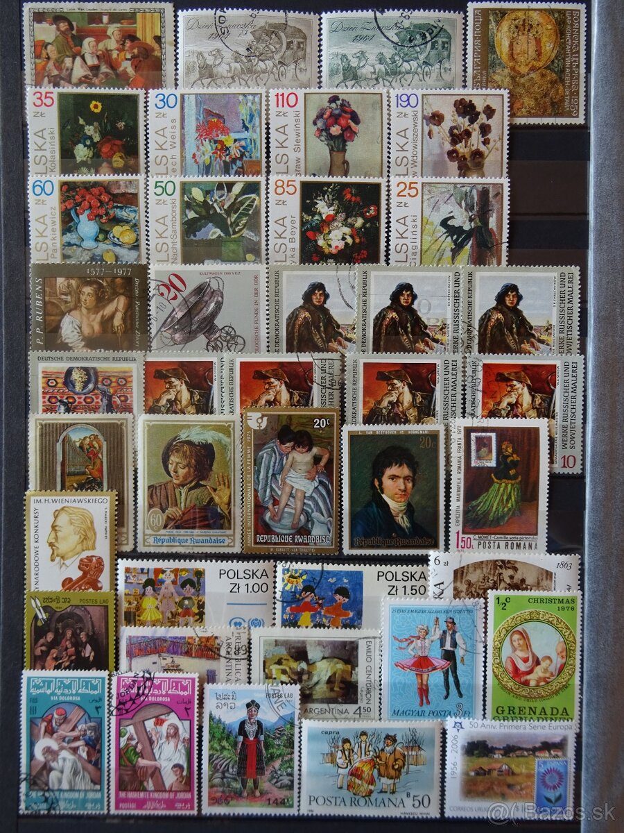 Pekná zbierka známok UMENIE 1 - 9