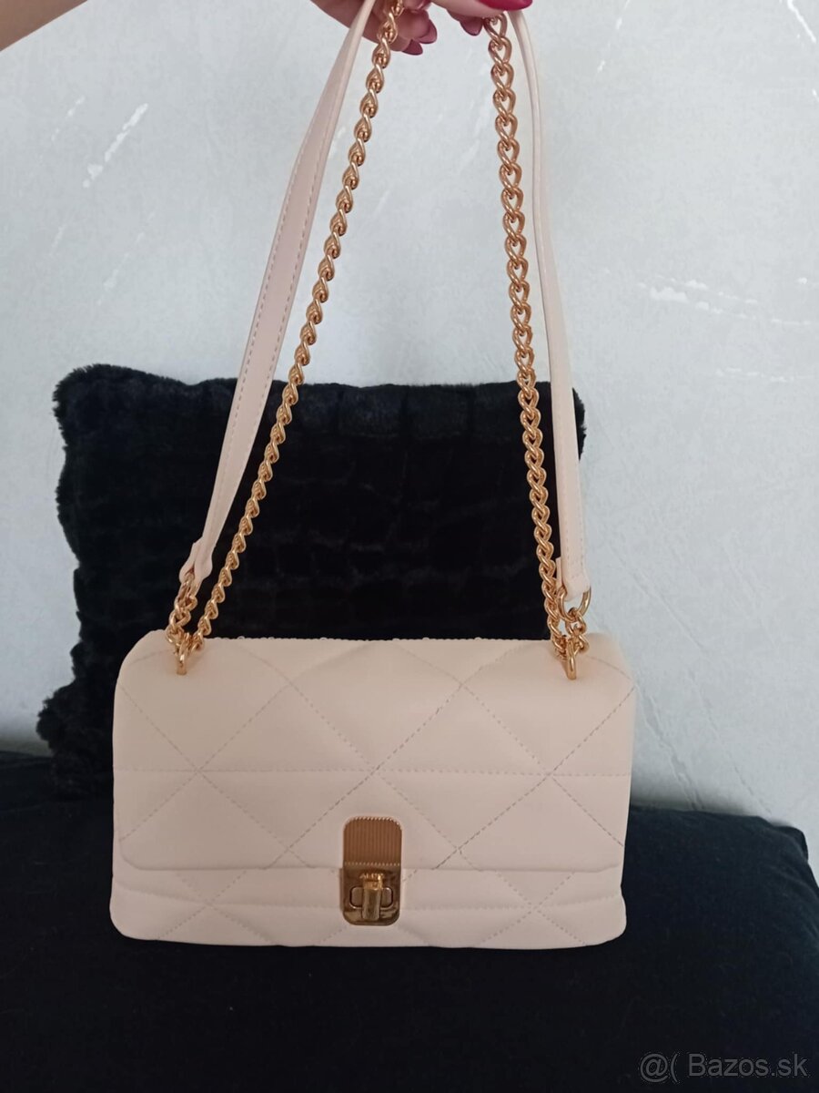 Nová dámska béžová kabelka ALDO so zlatými aplikáciami - 9