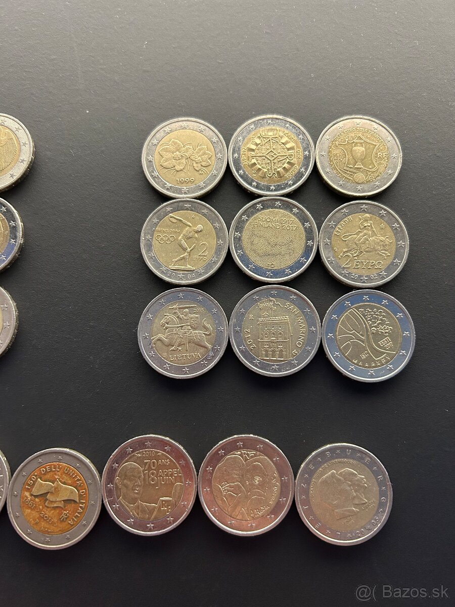 2€ mince, mix rôzne, zberateľské, euro, - 9