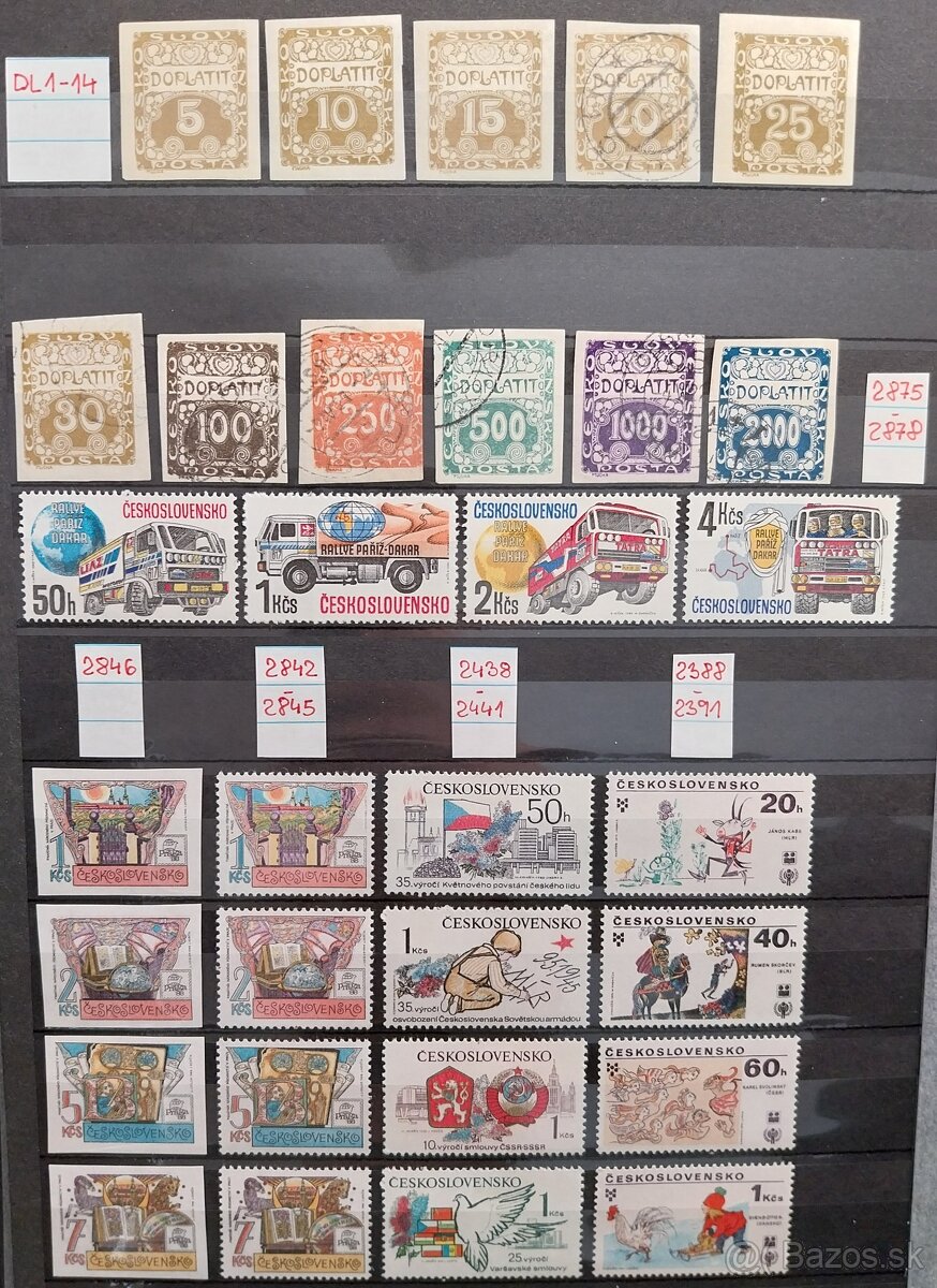Známky ČESKOSLOVENSKO – 1 - 9