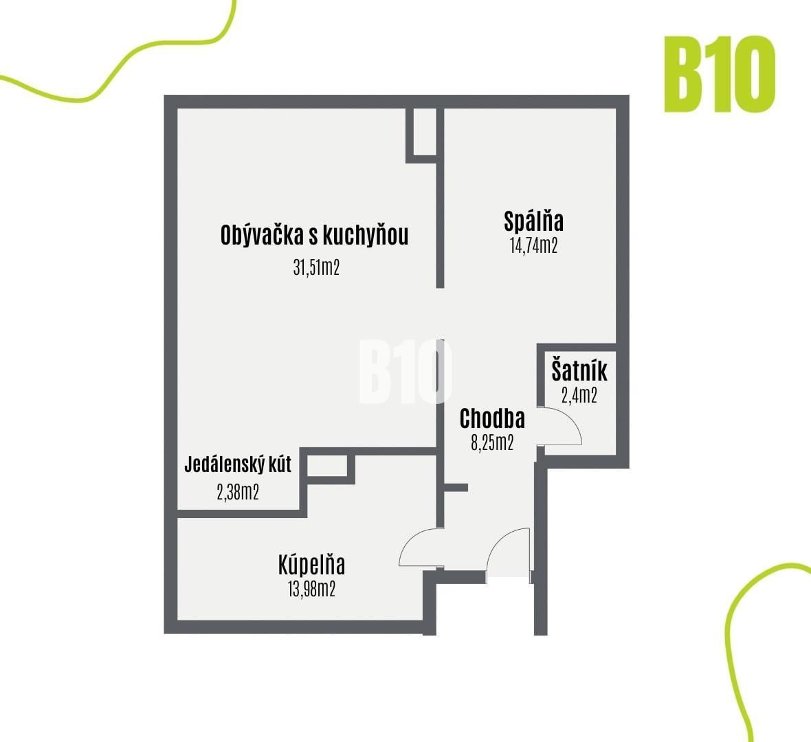 VEĽKORYSÝ 1 IZBOVÝ BYT- ul. AGÁTOVÁ - 9