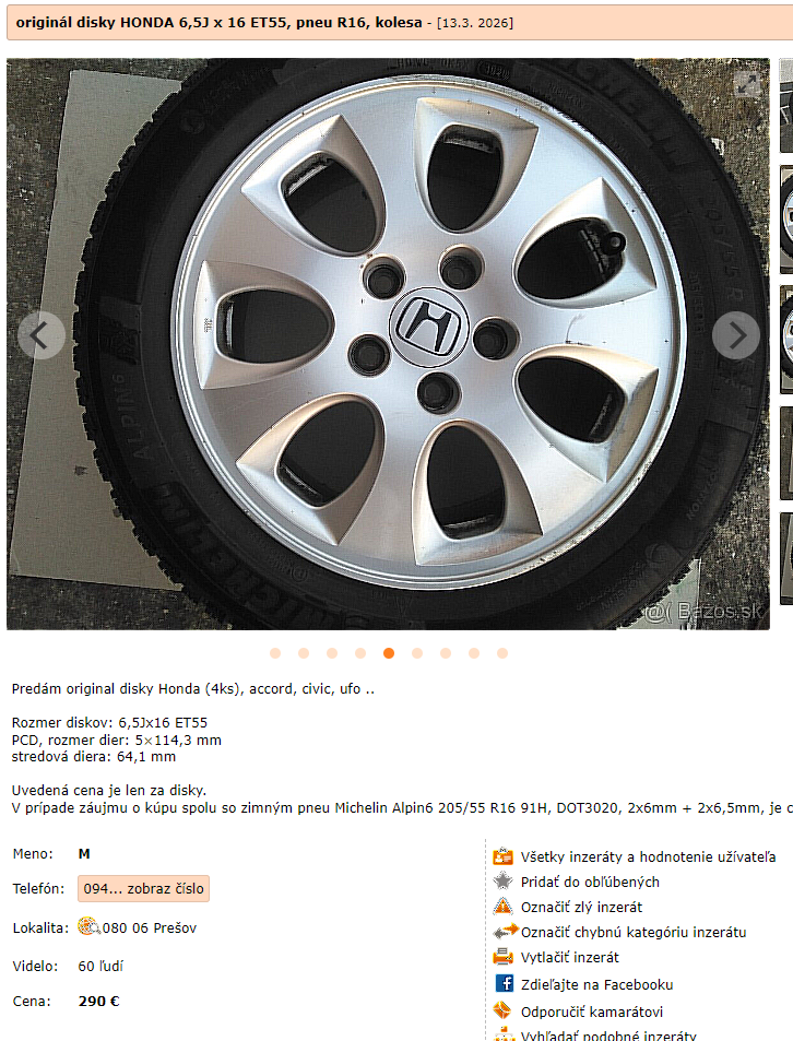 Honda disky originál - 9