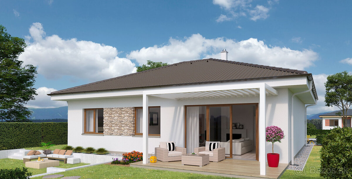 4 izbový BUNGALOV- Moravany nad Váhom DOLINKY s pozemkom 669 - 9