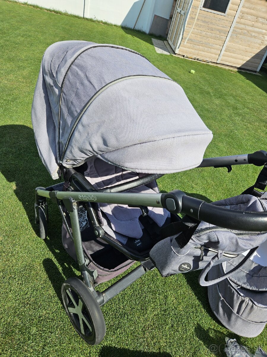 Kočík dvoj kombinácia babydesign Husky zimná výbava - 9