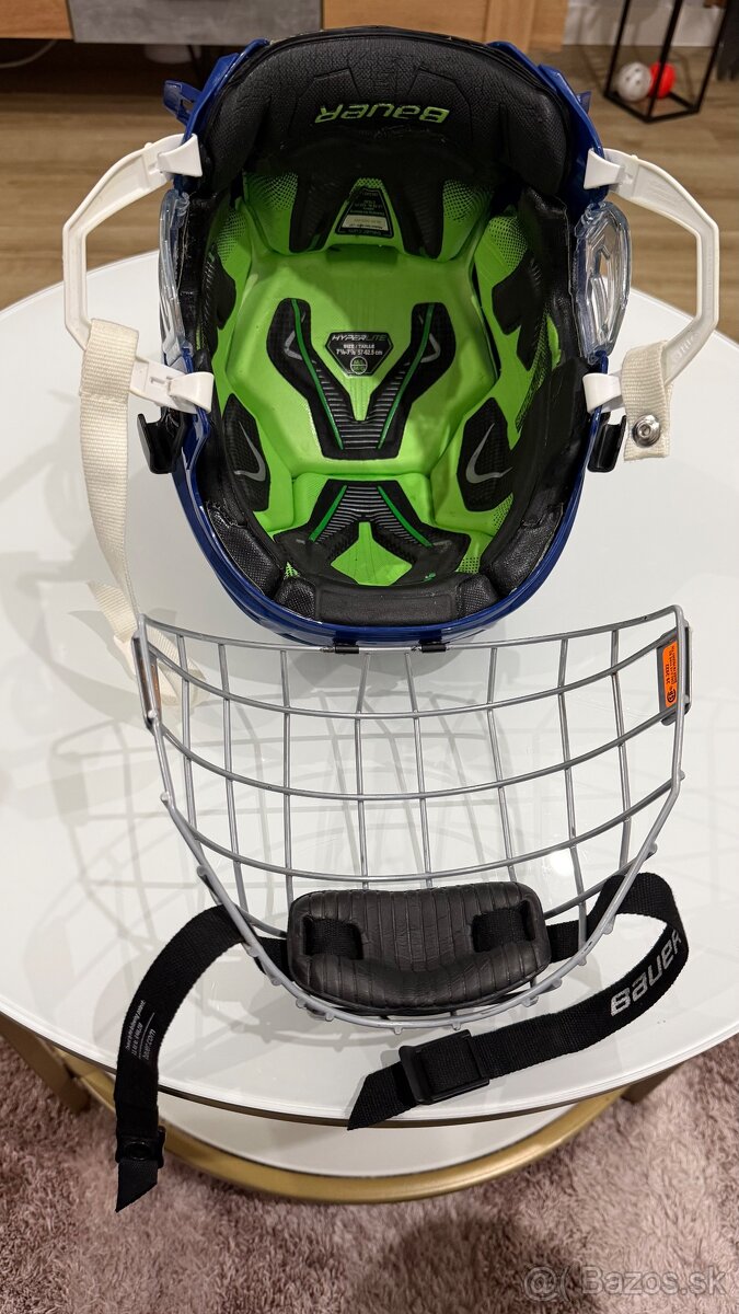 ✅ HOKEJOVÁ PROFI PRILBA - BAUER HYPERLITE = M - L = BLUE ✅ - 9