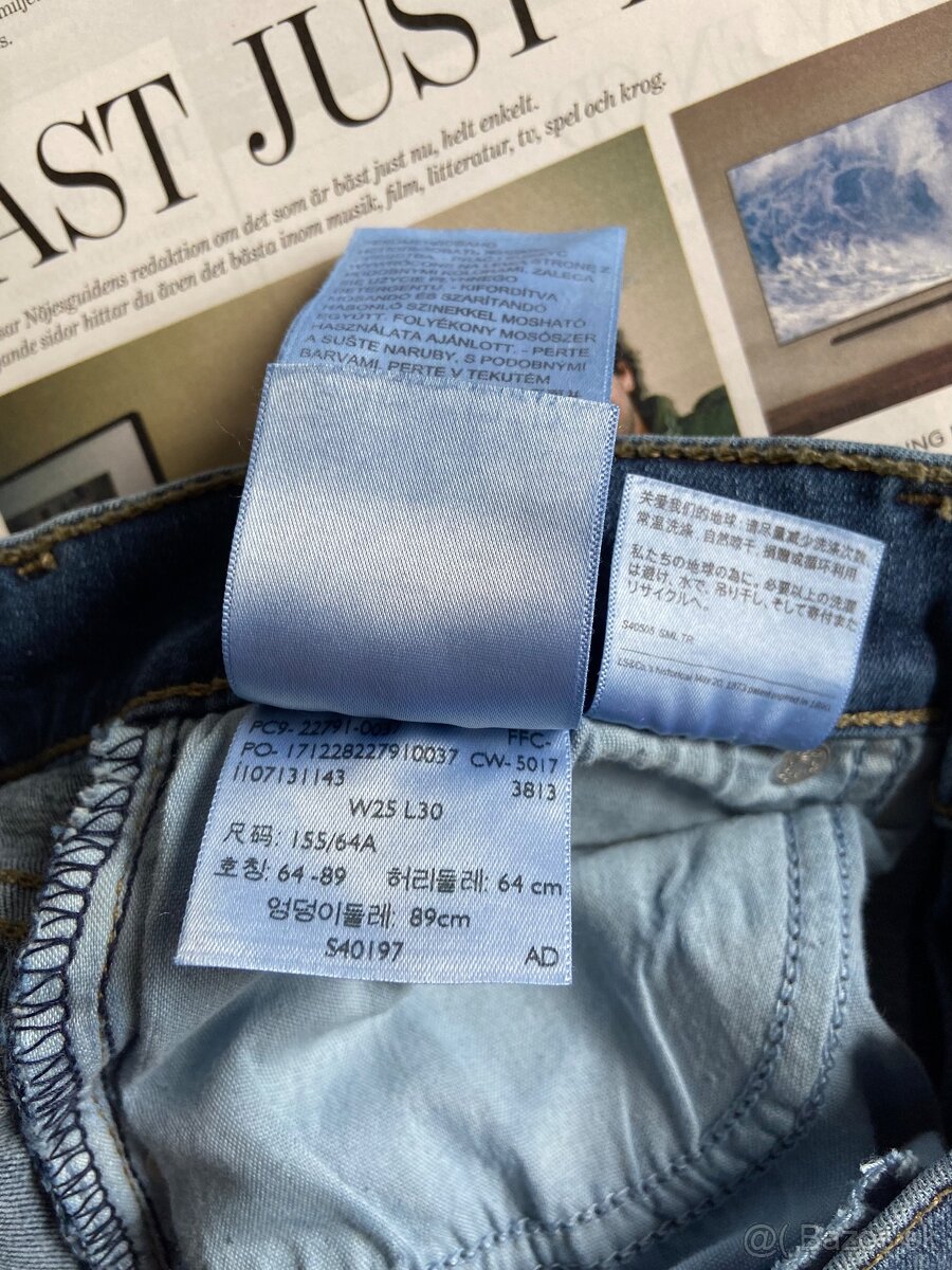 Levi’s Mile High Super Skinny W25 L30 džínsy XS Levis Levi - 9