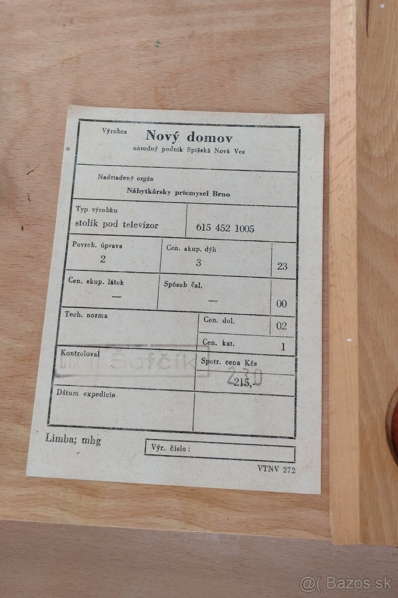 Retro otočný televízny stolík - 9