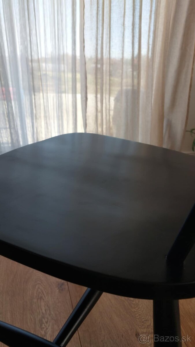 Štýlové čierne drevené jedálenské stoličky RIANO - 9