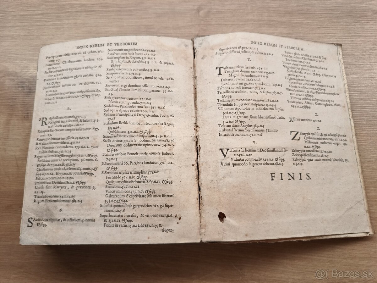 Starožitná latinská kniha 1677 pergamenová väzba - 9