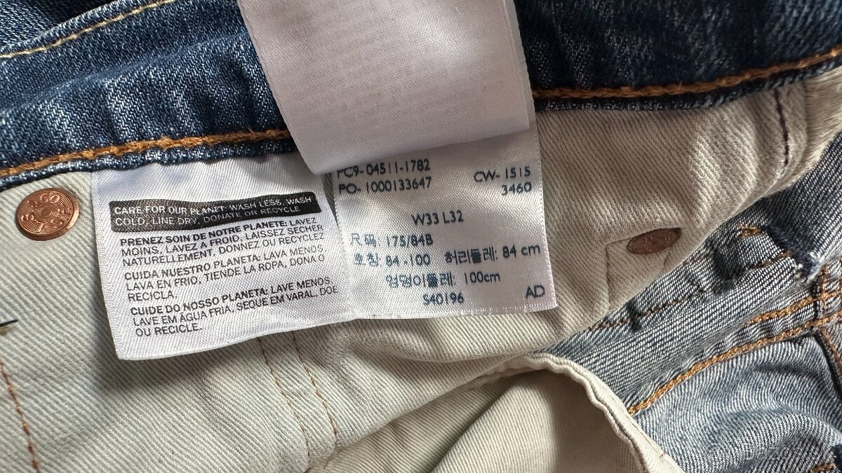 Pánske,kvalitné džínsy LEVIS 504 - veľkosť 32/32 - 9