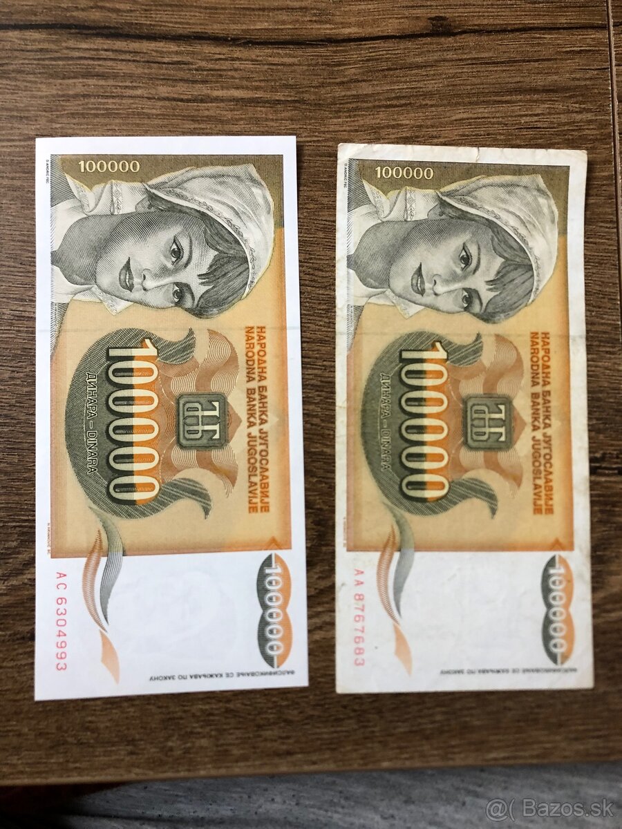 Bankovky JUHOSLAVIA 3 - 9