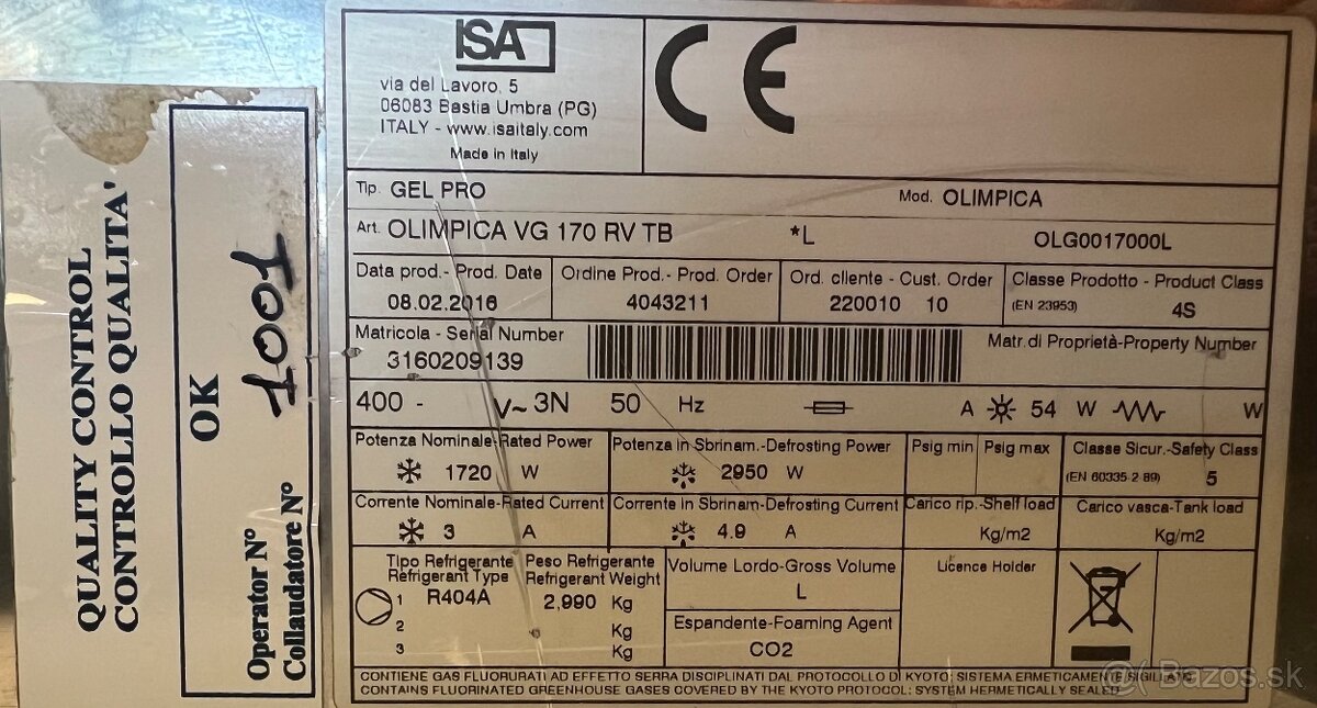 Zmrzlinova Vitrina ISA OLIMPICA - 9