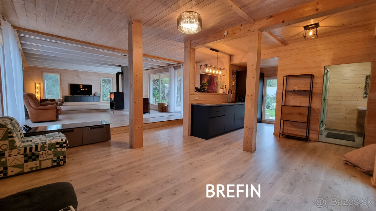 Štýlový 120 m2 ENERGETICKY úsporný DREVODOM s bazénom, POZEM - 9