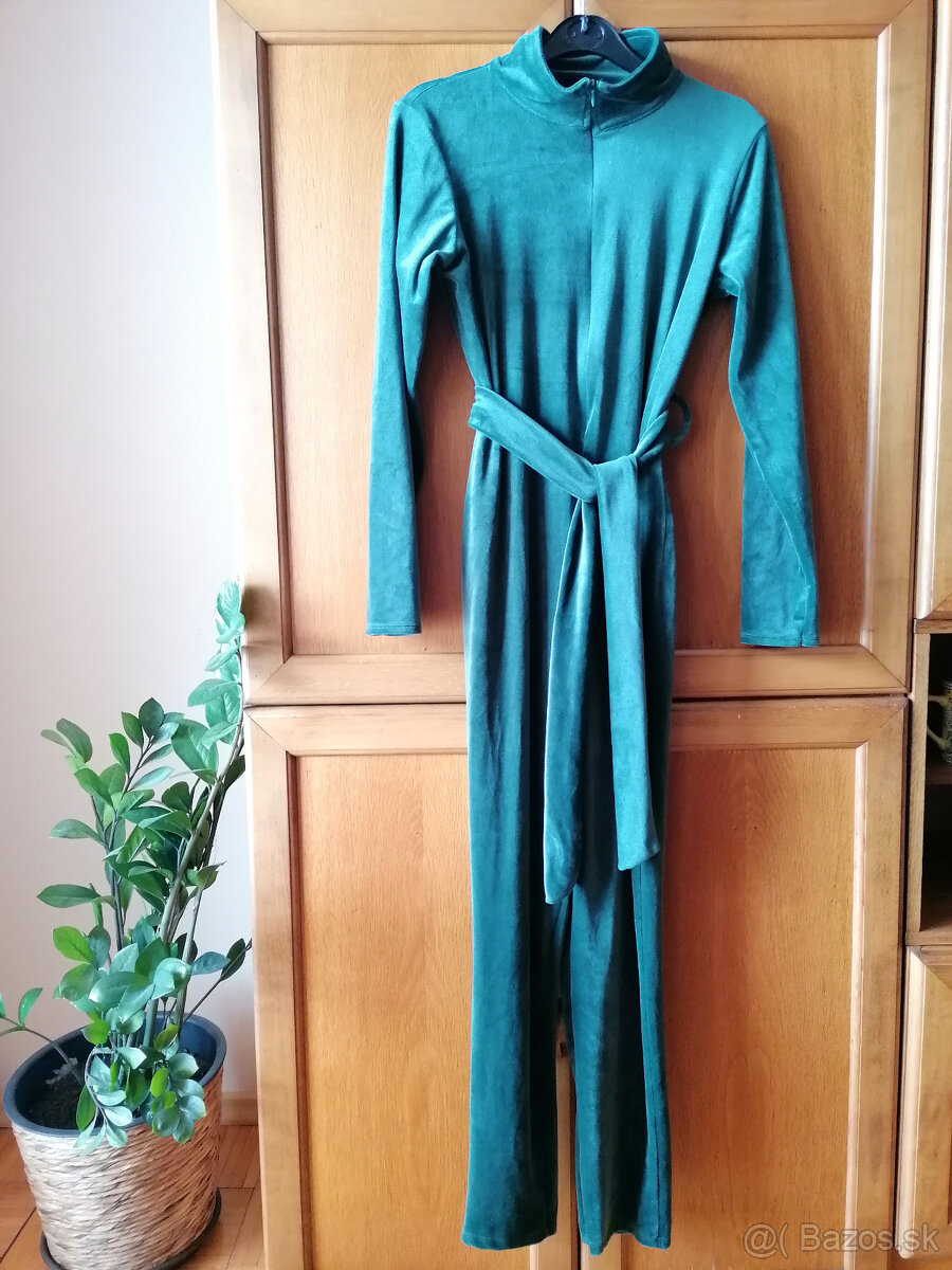 Dámsky dlhý zamatový overal - 9