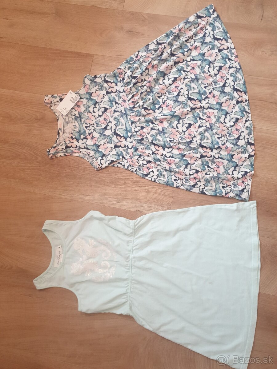 2x leginky +2x tuniky+Vesta+teplakove nohavice 122/128 - 9