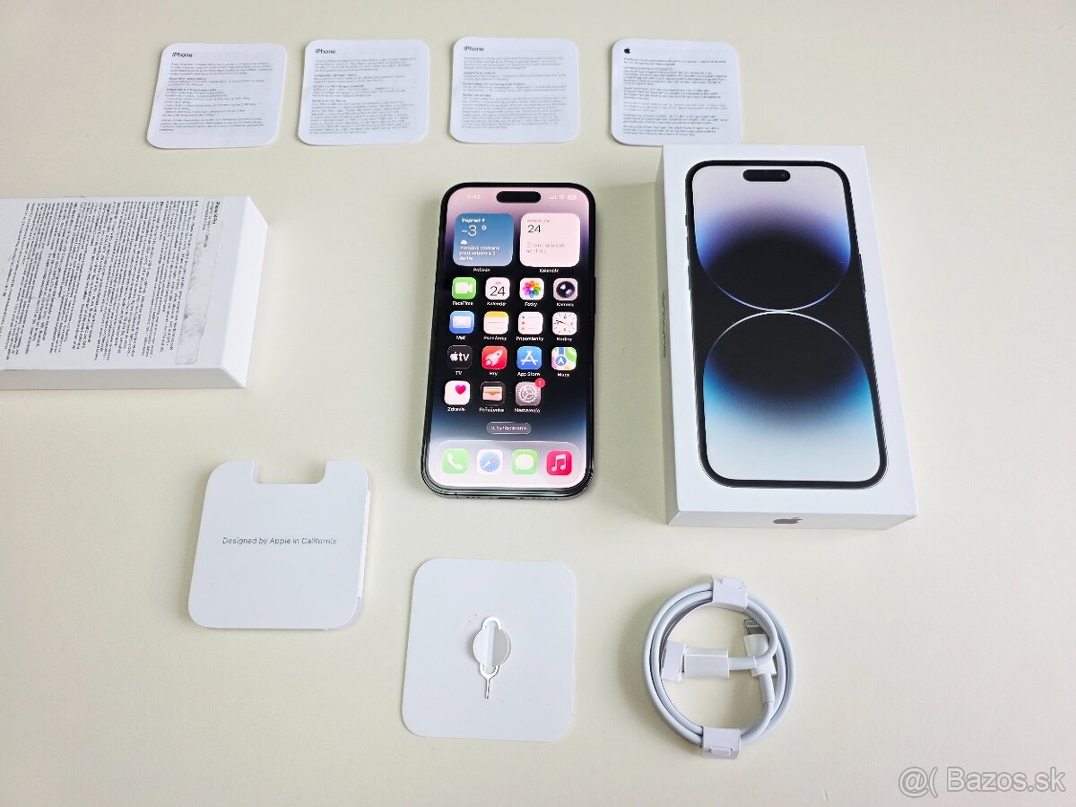 APPLE IPHONE 14 PRO 128GB BLACK TOP STAV,BATERKA 100% - 9