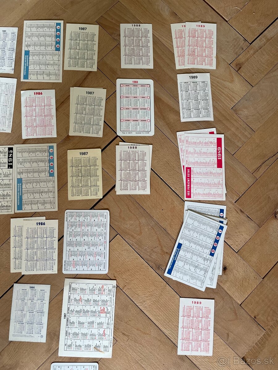 Vreckové kalendáre 1975 - 1998 - 9