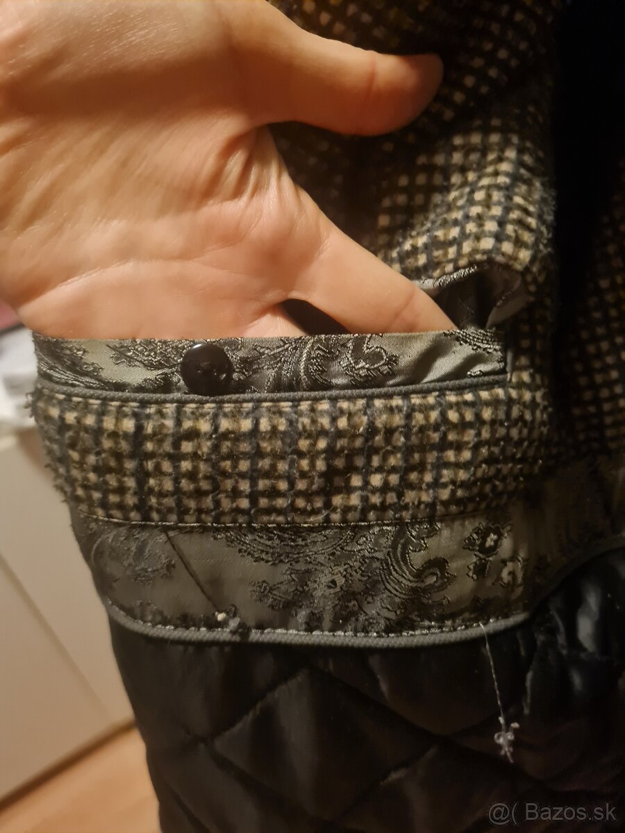 Čierna pánska zimná vetrovka - veľkosť asi XL (56) - 9