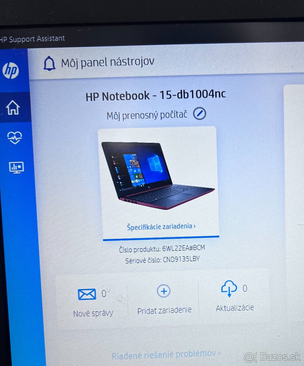 HP / Ryzen 3 / 2GB VEGA / Full HD / batéria 89% - 9