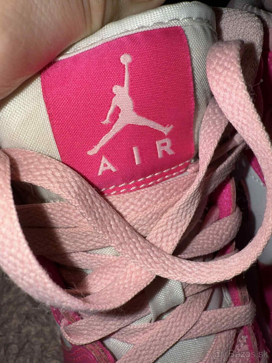 Nike Air Jordan 1 Mid GS Pink original swarovski kozene - 9