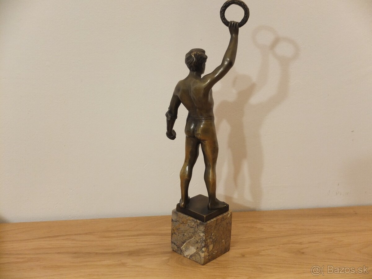 BRONZOVÁ POSTAVA-HANS KECK KOLEM 1900 - 9
