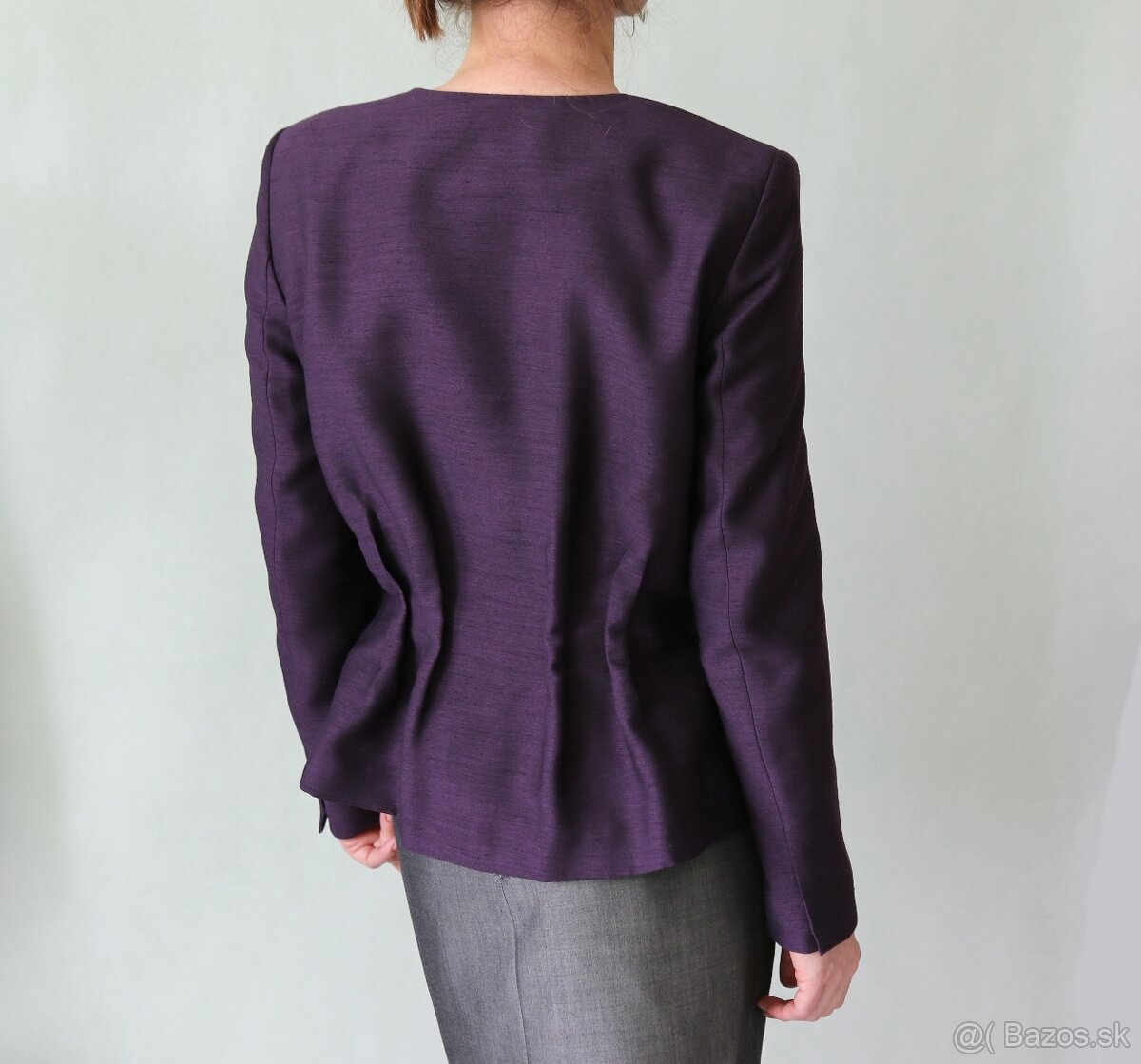 Nové peplum sako z imitácie hodvábu H&M veľ. 38 - 9