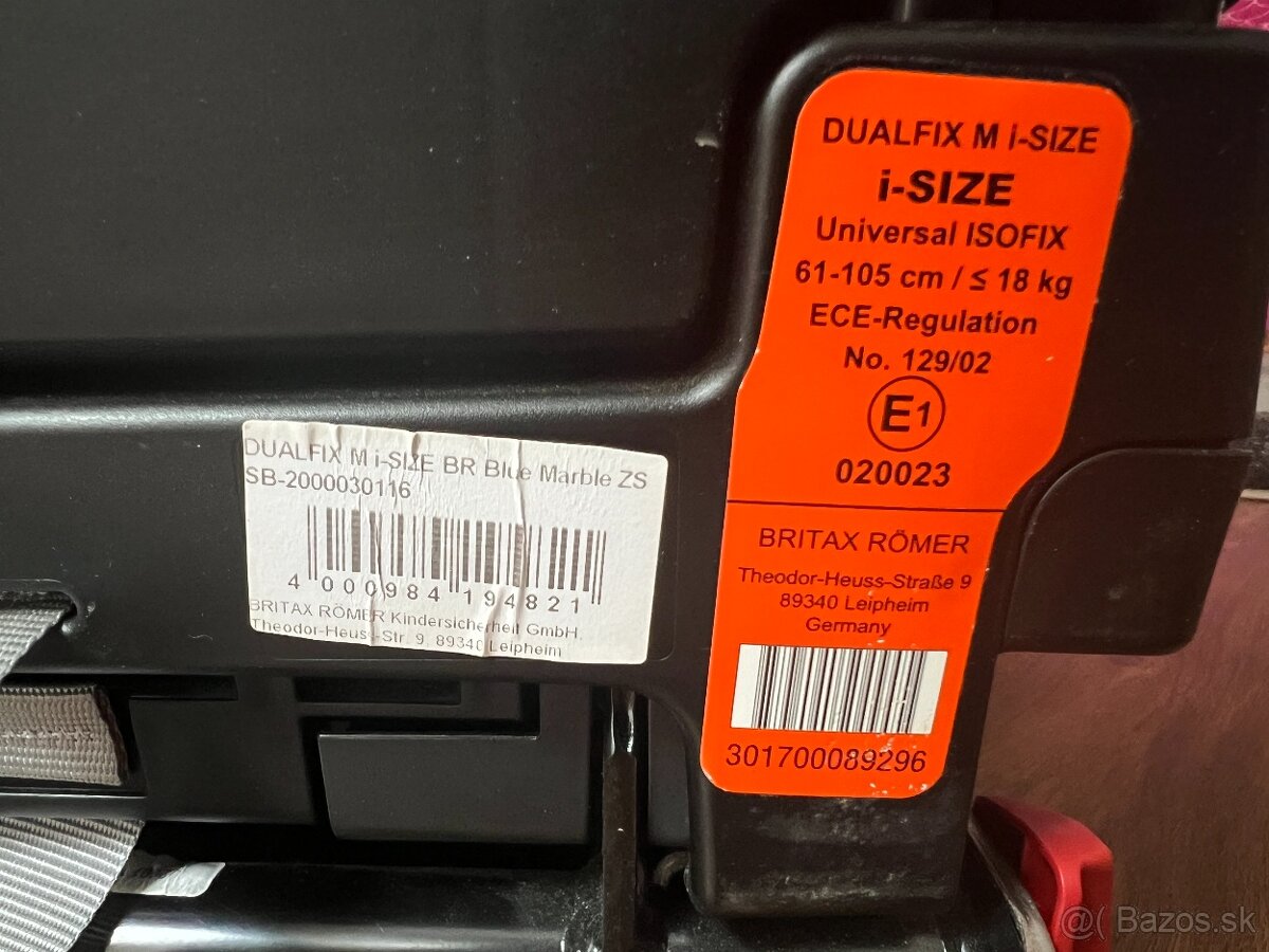 Britax-Römer Dualfix M i-size (vyprate potahy) - 9