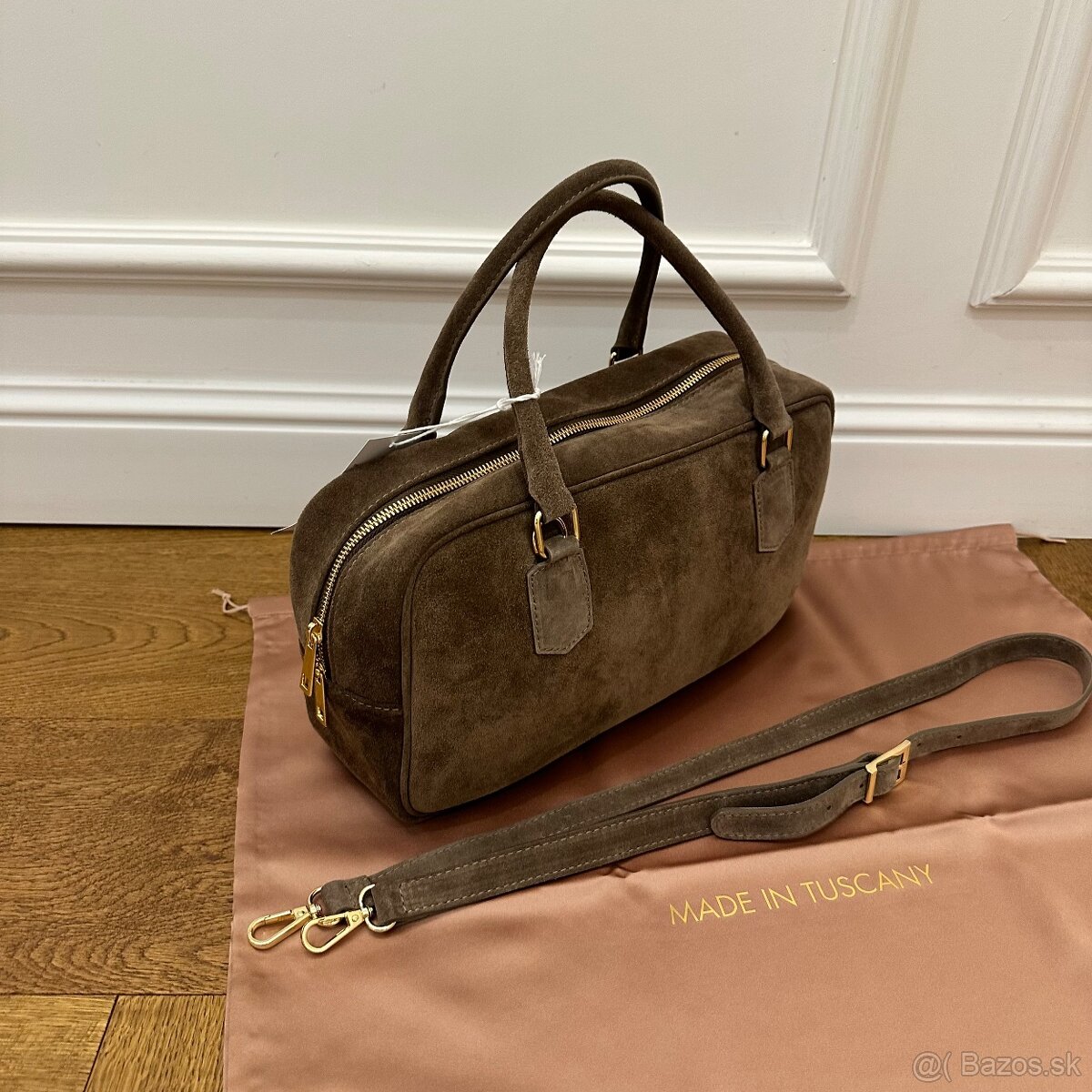 Talianska kabelka z brúsenej kože - 9