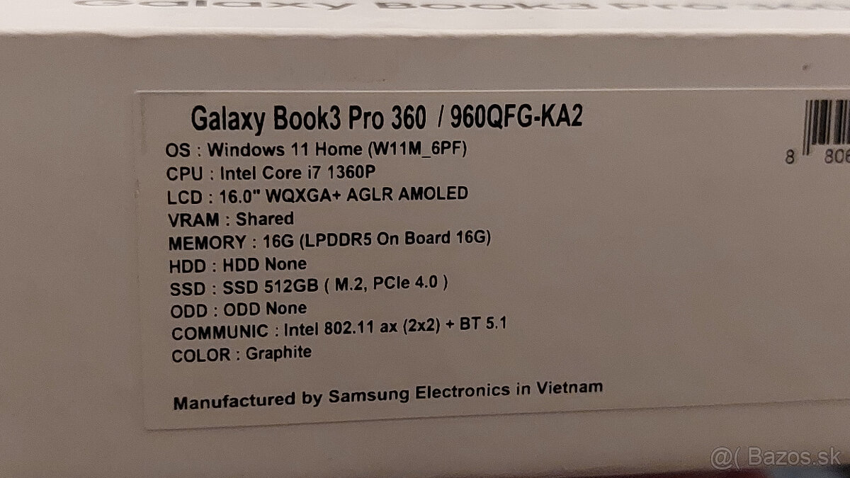 Samsung Galaxy Book3 Pro 360 (aj tablet režim) - ako nový - 9