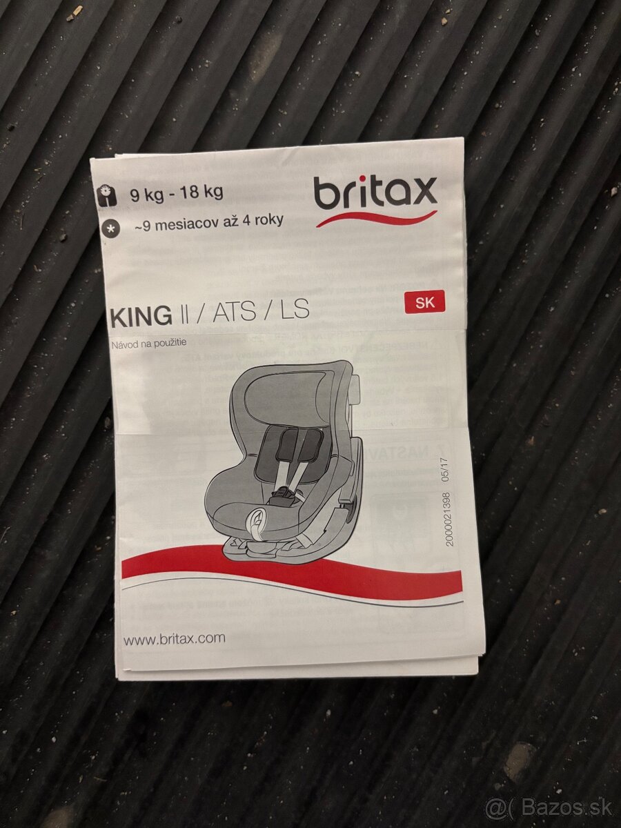 Autosedačka Britax Römer KING II - 9-18kg - 9