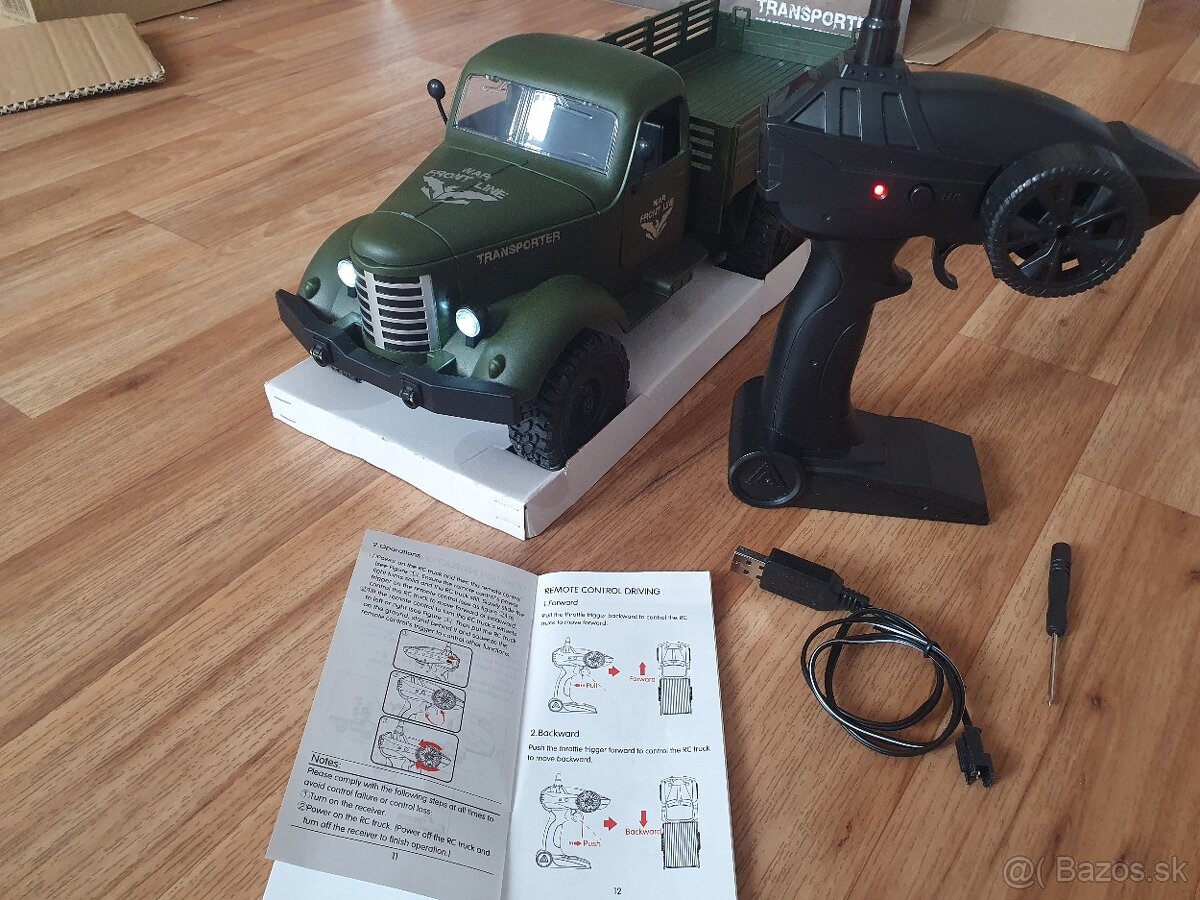 RC Military Truck Zil JJRC 1/16 6WD zelený - 9