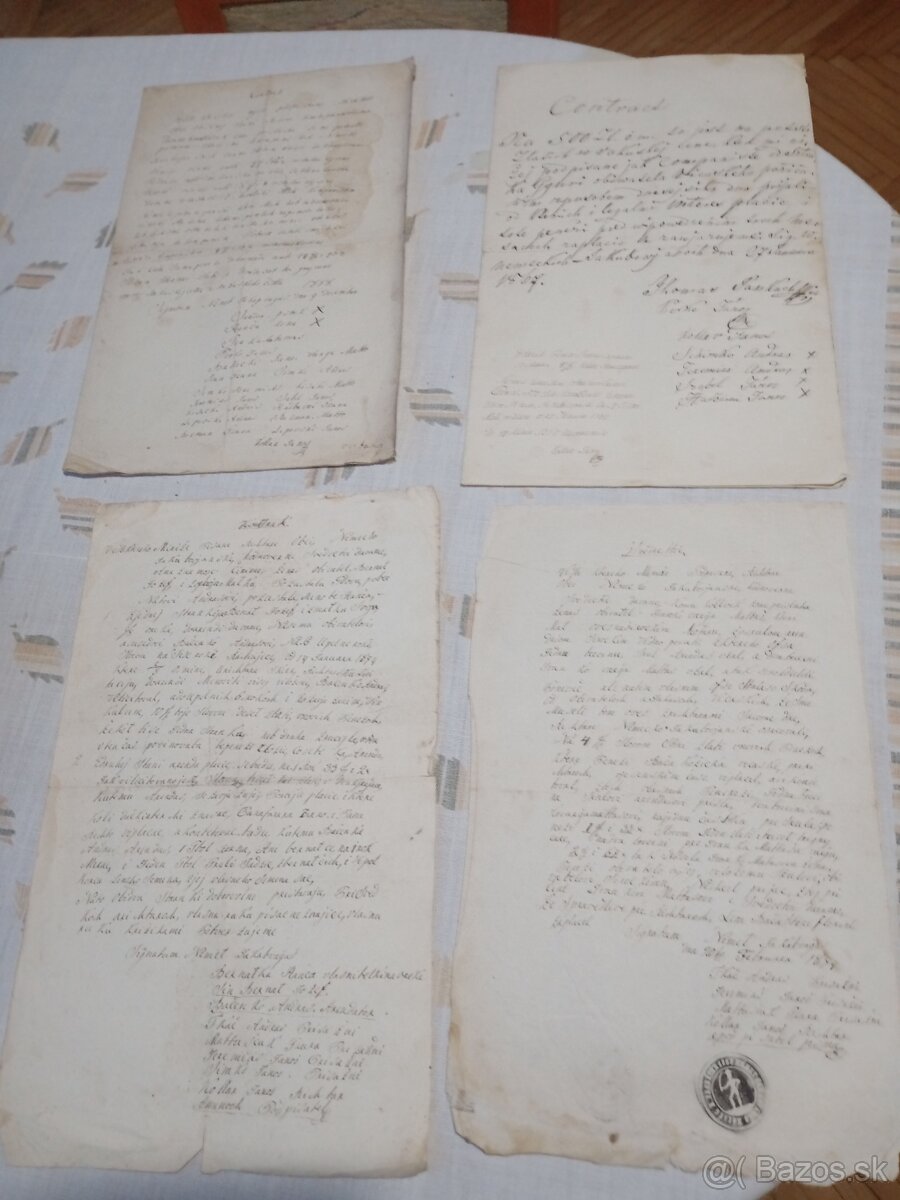 Staré 1868 ručne písané dokumenty - 9